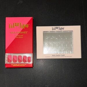 Red Aspen Nail Dashes Lesa Loves Red + Pink Press-On Nails with Nail Dash Tabs
